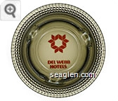 Del Webb Hotels - Orange imprint Glass Ashtray
