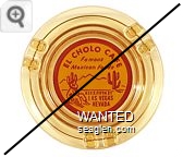 El Cholo Cafe, Famous Mexican Foods, 625 S. Fifth St, Las Vegas Nevada - Red on yellow imprint Glass Ashtray