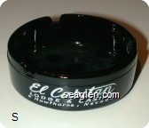 El Capitan Lodge & Casino, Hawthorne, Nevada - White imprint Glass Ashtray