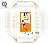 El Cortez Hotel, Las Vegas, Nevada - Black and orange imprint Glass Ashtray