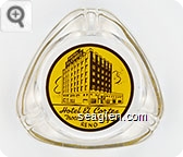 Hotel El Cortez, Trocadero Lounge, Reno - Brown on yellow imprint Glass Ashtray