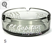 El Capitan Lodge & Casino, Hawthorne, Nevada - White imprint Glass Ashtray