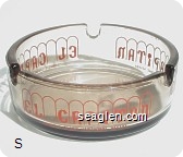 El Capitan, Lodge & Casino Hawthorne, Nevada - Red imprint Glass Ashtray