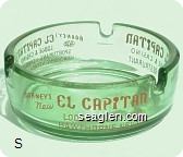 Barney's New El Capitan Lodge & Casino, Hawthorne, Nevada, 24 Hour Restaurant, Sportsman's Headquarters, Hawthorne, Nevada U.S. HWY. 95 - Red imprint Glass Ashtray