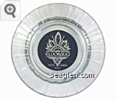 Eldorado Hotel Casino Reno - White on black imprint Glass Ashtray