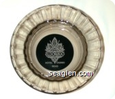 Eldorado Hotel Casino Reno - White on black imprint Glass Ashtray