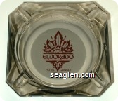 Eldorado, Hotel Casino, Reno - Maroon on white imprint Glass Ashtray
