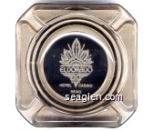 Eldorado Hotel Casino, Reno - White on black imprint Glass Ashtray