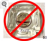 Elwell Hotel; A 'reproduction' ashtray made by applying a vinyl decal to the bottom of an old ashtray, then painted over. (2019) - Red on white decal imprint Glass Ashtray