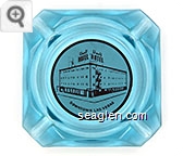 Hotel Elwell, Downtown Las Vegas - Red on white imprint Glass Ashtray