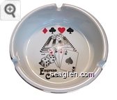 Empress Casino - Black and red imprint Porcelain Ashtray