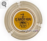 El Rancho Vegas, Las Vegas Nevada - Black on yellow imprint Glass Ashtray