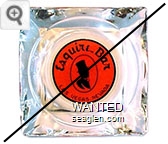 Esquire Bar, Las Vegas, Nevada - Black on orange imprint Glass Ashtray