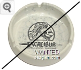 Excalibur, Hotel / Casino / Las Vegas - Black imprint Porcelain Ashtray