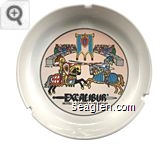 Excalibur, Hotel - Casino - Las Vegas - Black imprint Porcelain Ashtray