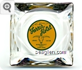 Farris Hotel, Lounge Casino, Winnemucca's Finest Floor Shows - Green on yellow imprint Glass Ashtray