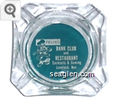 Felix's Bank Club and Restaurant, Cocktails & Gaming, Lovelock, Nev. - White on green imprint Glass Ashtray
