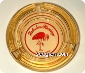 Fabulous Flamingo, Las Vegas, Nevada - Red imprint Glass Ashtray