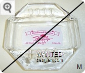 Show Place of the Nation, The Flamingo Hotel, Las Vegas Nevada - Pink on white imprint Glass Ashtray