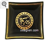 Flamingo, $25, Las Vegas - Gold imprint Glass Ashtray