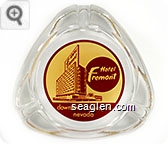 Hotel Fremont, downtown las vegas, nevada - Brown on yellow imprint Glass Ashtray