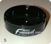 Hotel Fremont, Las Vegas, Nevada - White imprint Glass Ashtray