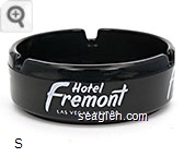 Hotel Fremont, Las Vegas, Nevada - White imprint Glass Ashtray