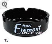Hotel Fremont, Las Vegas, Nevada - White imprint Glass Ashtray