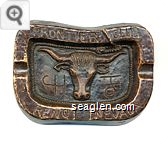Frontier Club, Reno Nevada - Molded imprint Porcelain Ashtray