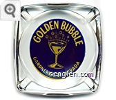 Golden Bubble, Gardnerville, Nevada - Yellow on blue imprint Glass Ashtray
