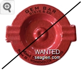 Gem Bar, Steve & Ed, Mixed Drinks - Gaming, Phone 23 - Winnemucca, Nevada - Black imprint Metal Ashtray