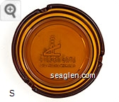 Golden Gate, Las Vegas Nevada - Molded imprint Glass Ashtray
