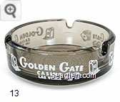 Golden Gate Casino, Las Vegas - White imprint Glass Ashtray