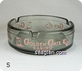 Golden Gate, Casino, Las Vegas - Pink imprint Glass Ashtray