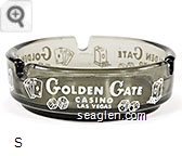Golden Gate Casino, Las Vegas - White imprint Glass Ashtray