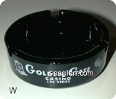 Golden Gate Casino, Las Vegas - White imprint Glass Ashtray