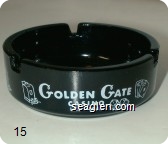 Golden Gate, Casino, Las Vegas - White imprint Glass Ashtray