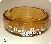 Golden Gate Casino, Las Vegas - White imprint Glass Ashtray