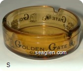 Golden Gate Casino, Las Vegas - Black imprint Glass Ashtray