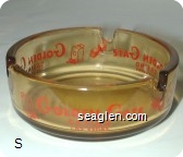 Golden Gate Casino Las Vegas - Red imprint Glass Ashtray