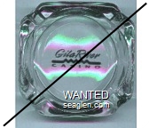 Gila River Casino - Black imprint Glass Ashtray