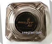 ''Your Pleasure is Our Business'', Gold Key Motel, 3053 Las Vegas Blvd. So., On the Fabulous Strip - Las Vegas - Gold on black imprint Glass Ashtray