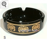Golden Nugget - Gold imprint Glass Ashtray