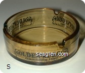 Golden Nugget Gambling Hall - Black imprint Glass Ashtray