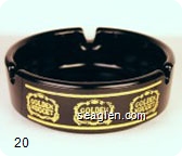 Golden Nugget - Gold imprint Glass Ashtray