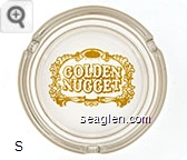 Golden Nugget - Yellow imprint Glass Ashtray