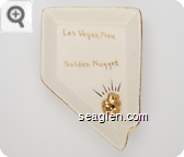 Las Vegas, Nev., Golden Nugget - Gold imprint Porcelain Ashtray