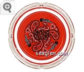 Grand Casino, Mississippi - Black on red imprint Glass Ashtray