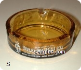 Near Hoover Dam, Gold Strike Inn, US Highway 93, Boulder City , Nevada 89005, Hotel - Casino - Bar - Super Buffet, Gift Shop, Pioneer Club, Downtown, Las Vegas, Live Games - Super Buffet - White imprint Glass Ashtray