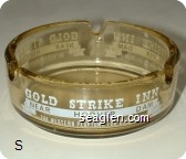 Gold Strike Inn, Near Hoover Dam, The Western Playtown for Children - White imprint Glass Ashtray